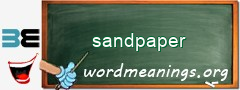 WordMeaning blackboard for sandpaper